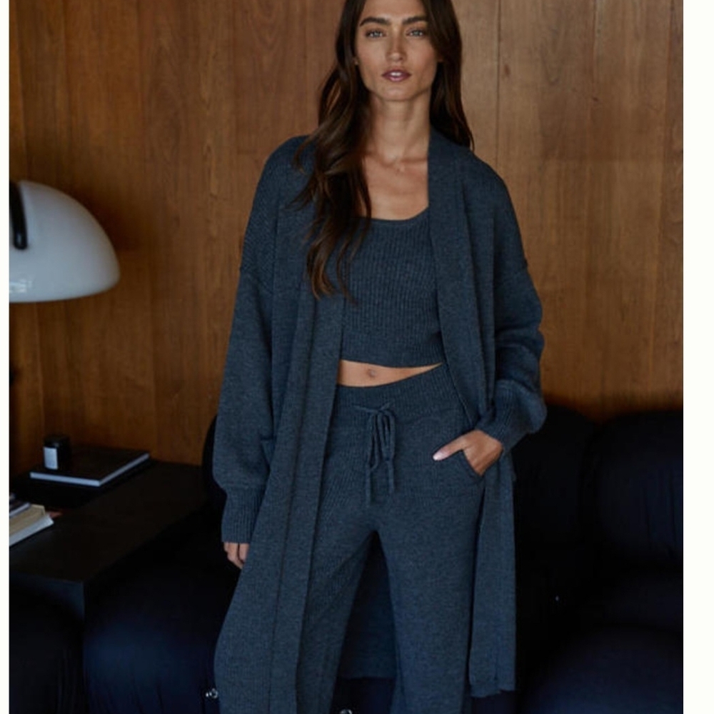 By Together Charcoal Wide Leg Pants & Jumpsuit Set